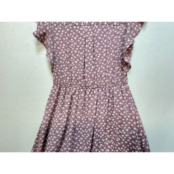 Monteau Los Angeles Womens Floral Cinched Front Sundress Sze M Mauve Floral Boho - Picture 12 of 13